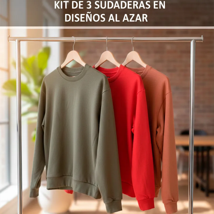 SUDADERA-01 KIT DE 3 SUDADERAS 8651